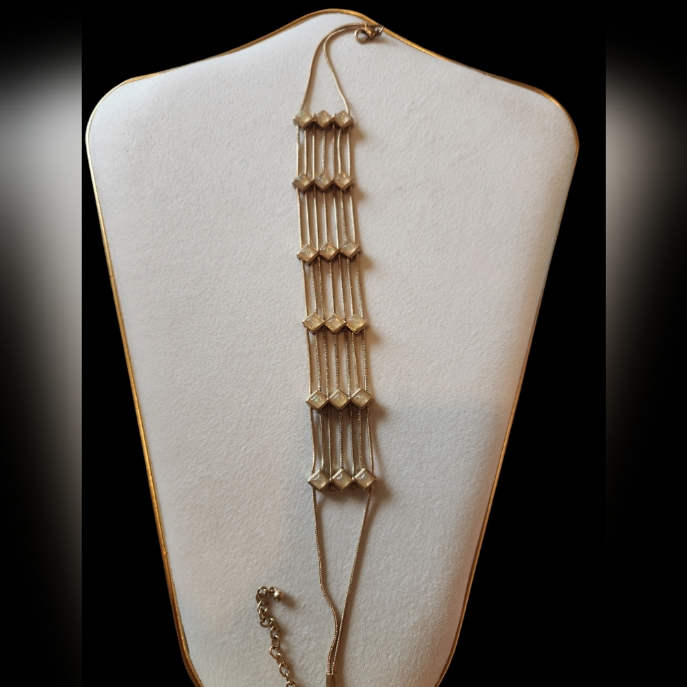 Fierce gold tone choker necklace